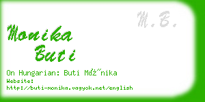 monika buti business card